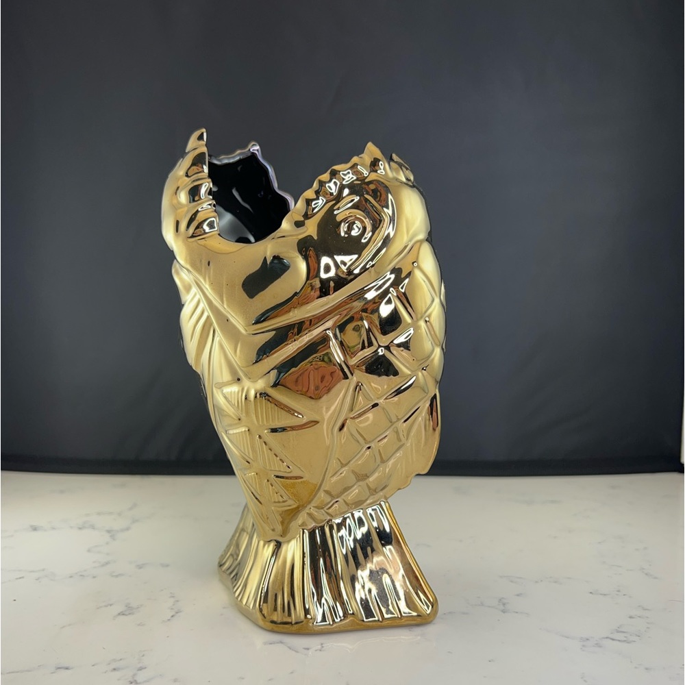NEW Trader Sams Golden Piranha Ceramic Tiki Mug- 1st Edition